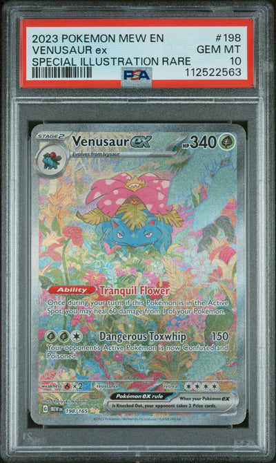SV Scarlet & Violet 151  198/165 PSA10 #112522563 Venusaur ex  - Holofoil - Special Illustration Rare