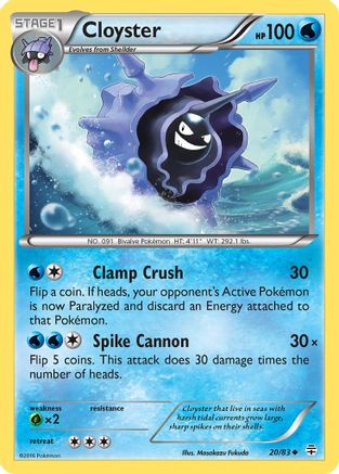 Generations  020/83 Cloyster  - Reverse Holofoil - Uncommon