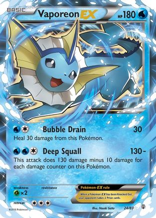 Generations  024/83 Vaporeon EX  - Holofoil - Ultra Rare