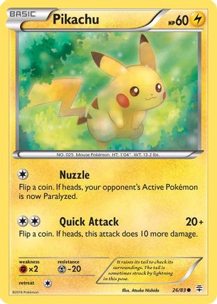 Generations  026/83 Pikachu  - Reverse Holofoil - Common