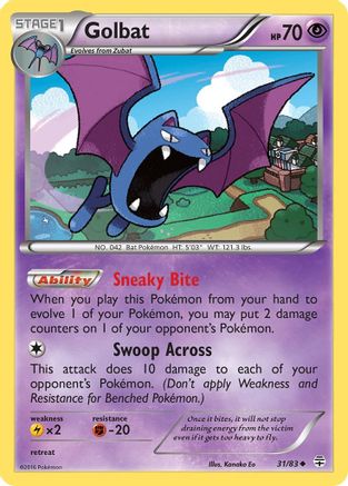 Generations  031/83 Golbat  - Reverse Holofoil - Uncommon