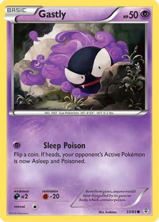 Generations  033/83 Gastly  - Reverse Holofoil - Common