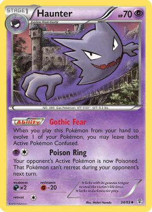 Generations  034/83 Haunter  - Reverse Holofoil - Uncommon