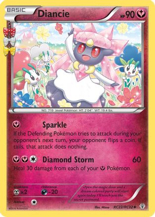 Generations Radiant Collection  RC22/RC32 Diancie  - Holofoil - Uncommon