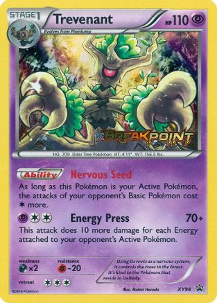 XY Promos  XY94 Trevenant (Prerelease)  - Holofoil - Promo