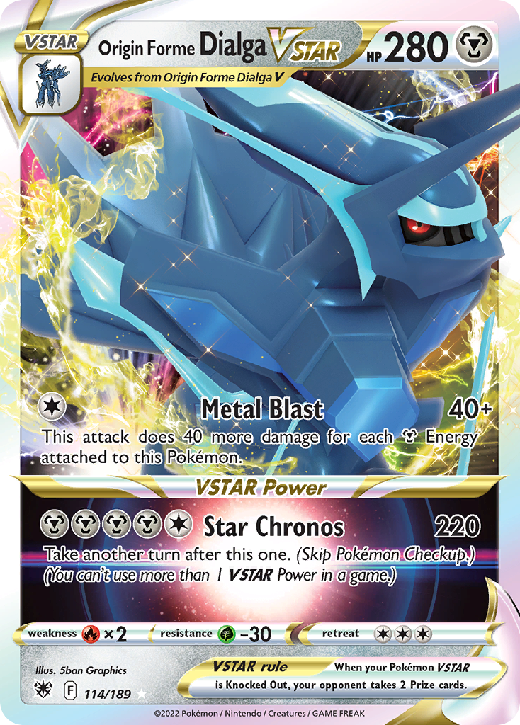 SWSH10 Astral Radiance  114/189 Origin Forme Dialga VSTAR  - Holofoil - Ultra Rare