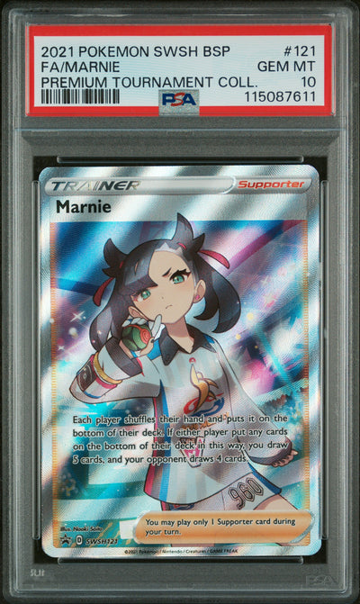 SWSH Sword & Shield Promo Cards  SWSH121 PSA10 #115087611 Marnie  - Holofoil - Promo