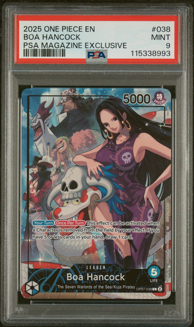 One Piece Promotion Cards  OP07-038 PSA9 #115338993 Boa Hancock (2025 PSA Magazine Promo) (OP07-038)  - Foil - Leader
