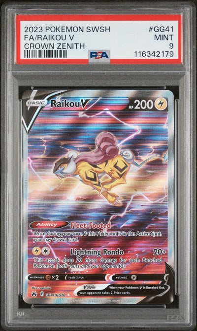 Crown Zenith Galarian Gallery  GG41/GG70 PSA9 #116342179 Raikou V  - Holofoil - Ultra Rare