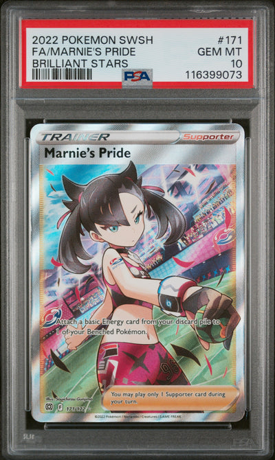 SWSH09 Brilliant Stars  171/172 PSA10 #116399073 Marnie's Pride (Full Art)  - Holofoil - Ultra Rare