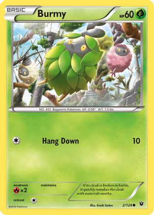 XY  Fates Collide  002/124 Burmy  - Common