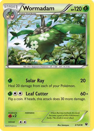 XY  Fates Collide  003 Wormadam (3)  - Reverse Holofoil - Uncommon