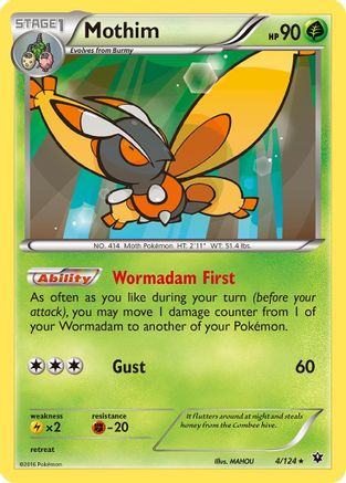 XY  Fates Collide  004 Mothim  - Rare