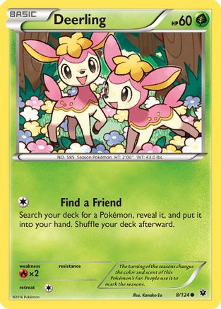 XY  Fates Collide  008/124 Deerling  - Common