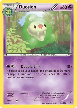 XY  Fates Collide  034/124 Duosion  - Reverse Holofoil - Uncommon