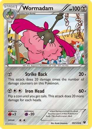 XY  Fates Collide  059 Wormadam (59)  - Reverse Holofoil - Uncommon