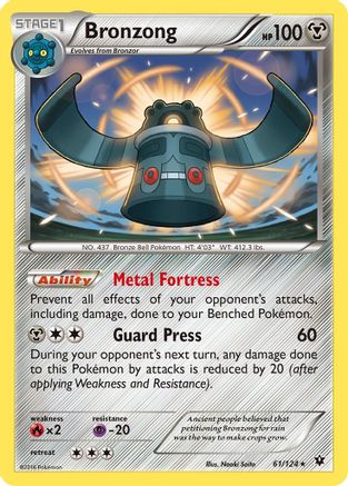 XY  Fates Collide  061 Bronzong  - Rare