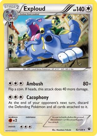 XY  Fates Collide  082 Exploud  - Reverse Holofoil - Rare