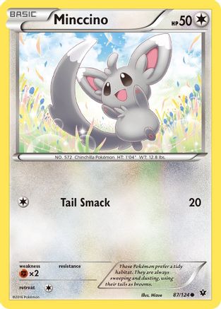 XY  Fates Collide  087/124 Minccino (87)  - Reverse Holofoil - Common