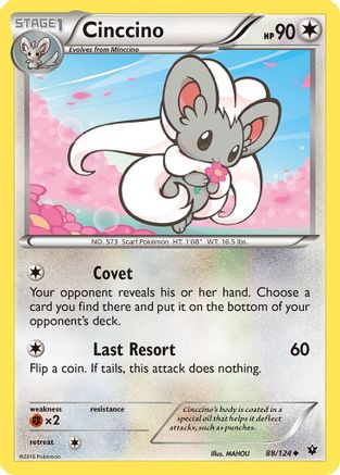 XY  Fates Collide  088/124 Cinccino (88)  - Reverse Holofoil - Uncommon