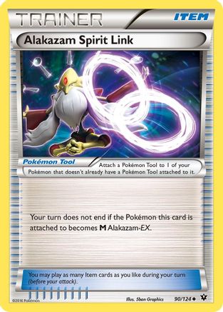XY  Fates Collide  090/124 Alakazam Spirit Link  - Uncommon