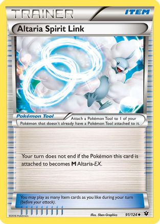 XY  Fates Collide  091/124 Altaria Spirit Link  - Reverse Holofoil - Uncommon