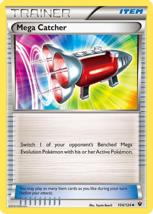 XY  Fates Collide  104/124 Mega Catcher  - Reverse Holofoil - Uncommon