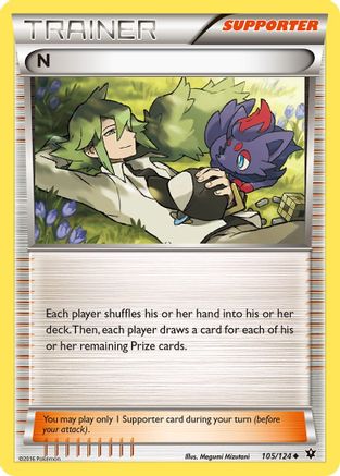 XY  Fates Collide  105/124 N (Supporter)  - Uncommon