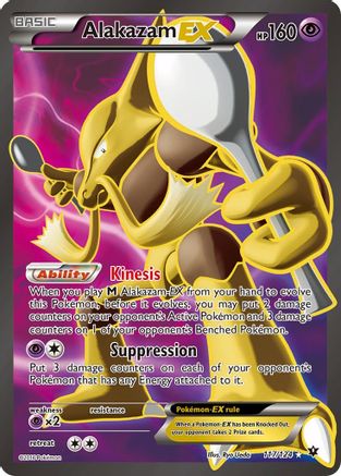 XY  Fates Collide  117/124 Alakazam EX (Full Art)  - Holofoil - Ultra Rare