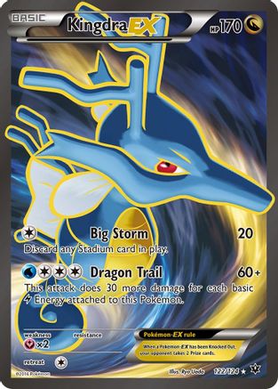 XY  Fates Collide  122/124 Kingdra EX (Full Art)  - Holofoil - Ultra Rare