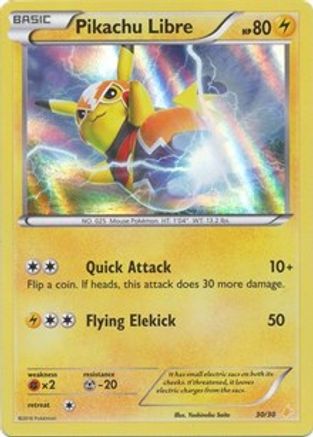 XY Trainer Kit Pikachu Libre & Suicune  030 Pikachu Libre (30  - Holofoil - Common