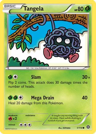 XY  Steam Siege  001/114 Tangela  - Common