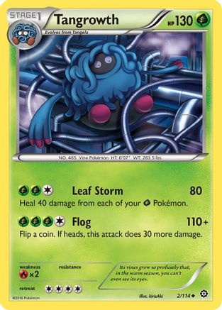 XY  Steam Siege  002/114 Tangrowth  - Uncommon