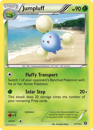 XY  Steam Siege  005/114 Jumpluff  - Reverse Holofoil - Rare