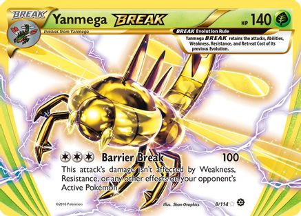 XY  Steam Siege  008/114 Yanmega BREAK  - Holofoil - Rare BREAK