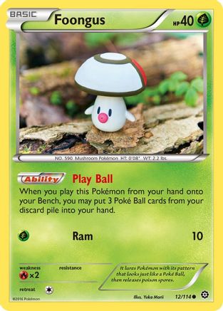 XY  Steam Siege  012/114 Foongus  - Common