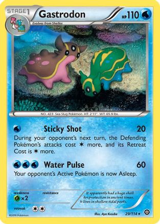 XY  Steam Siege  029/114 Gastrodon  - Reverse Holofoil - Rare