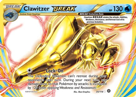 XY  Steam Siege  035/114 Clawitzer BREAK  - Holofoil - Rare BREAK