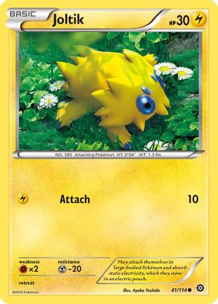 XY  Steam Siege  041/114 Joltik  - Reverse Holofoil - Common