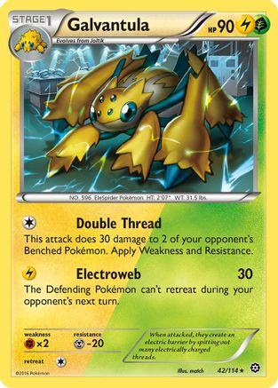 XY  Steam Siege  042/114 Galvantula  - Reverse Holofoil - Rare