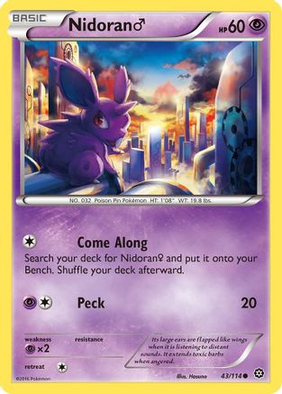 XY  Steam Siege  043/114 Nidoran M  - Common