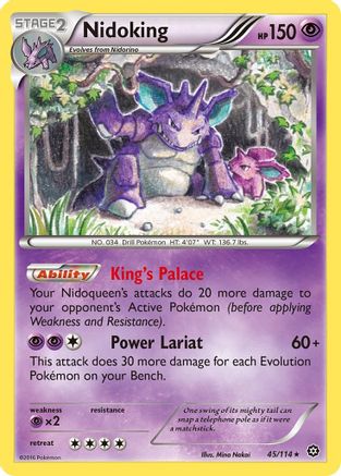 XY  Steam Siege  045/114 Nidoking  - Reverse Holofoil - Rare