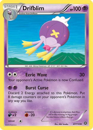 XY  Steam Siege  047/114 Drifblim  - Uncommon