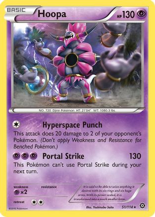 XY  Steam Siege  051/114 Hoopa  - Reverse Holofoil - Rare