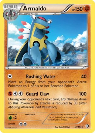 XY  Steam Siege  057/114 Armaldo  - Rare