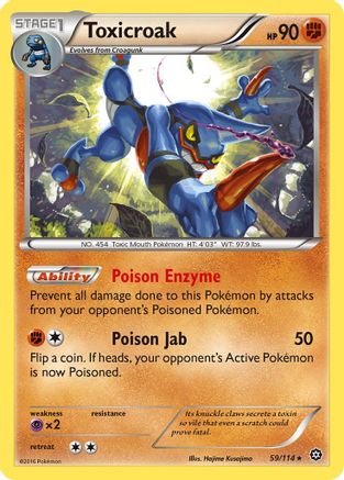 XY  Steam Siege  059/114 Toxicroak  - Rare