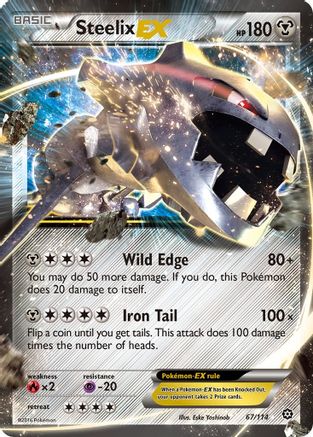 XY  Steam Siege  067/114 Steelix EX  - Holofoil - Ultra Rare