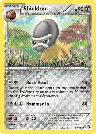 XY  Steam Siege  069/114 Shieldon  - Uncommon