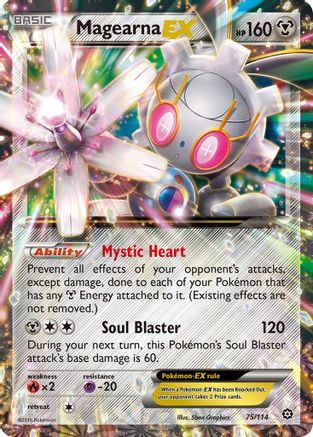 XY  Steam Siege  075/114 Magearna EX  - Holofoil - Ultra Rare