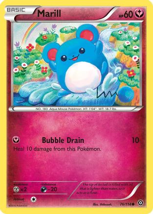 XY  Steam Siege  076/114 Marill  - Reverse Holofoil - Common